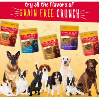 CHARLEE BEAR CHARLEE BEAR GRAIN FREE CRUNCH - BEEF LIVER & CHEESE 8OZ
