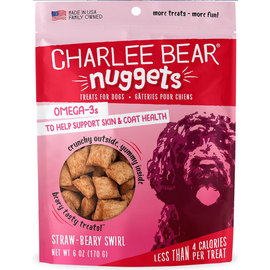 CHARLEE BEAR CHARLEE BEAR NUGGETS - STRAW-BEARY SWIRL  6OZ