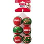 KONG KONG Holiday SqueakAir Tennis Balls Dog Toy 6-Pack Plush-Felt Squeaky Fetch Christmas Theme Medium