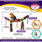 SUPER BIRD CREATIONS Super Bird SB-449 Rainbow Bridge Bird Toy, Jr.