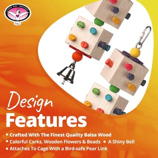 SUPER BIRD CREATIONS Super Bird SB-1103 Parrot-Dice - 9.5" x 2.5"