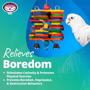 SUPER BIRD CREATIONS Super Bird SB-399  11" x  7"  Woodpile Bird Toy, Large