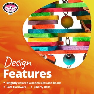 SUPER BIRD CREATIONS Super Bird SB-399  11" x  7"  Woodpile Bird Toy, Large