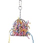 SUPER BIRD CREATIONS Super Bird SB-476 Mini Stainless Steel Treat Cage Filled With Paper, Small 6-1/2" x  3"