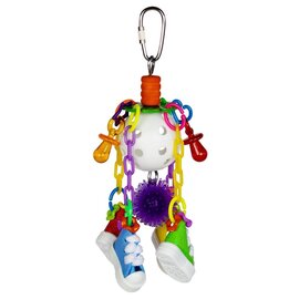 SUPER BIRD CREATIONS Perky Parrot Toys Kick Ball Jr. - 7.5" x 3"