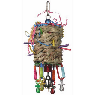 SUPER BIRD CREATIONS Perky Parrot Toys PK2020 Foraging Roll 8.5 x 4.5 x 4.5"