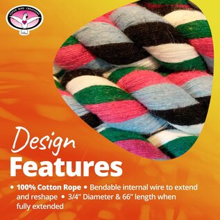 SUPER BIRD CREATIONS Super Bird SB-324 BUNGEE WITH BELL-MEDIUM-COTTON-3/4 x 66"