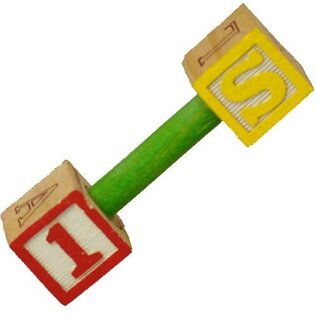 SUPER BIRD CREATIONS Super Bird SB-356 ABC Barbell 4" x 1" Foot Toy