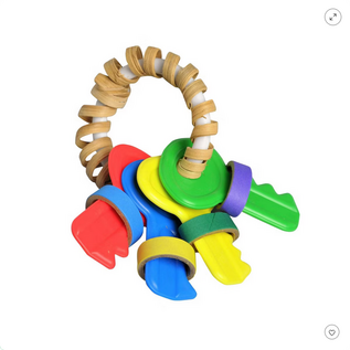 A&E CAGE COMPANY A&E Happy Beaks Beamer Keys Bird Interactive Toy 5" x 3"