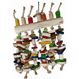 A&E CAGE COMPANY A&E Happy Beaks HB46699 Abacus 24" x 14" Hanging Java Wood Bird Toy