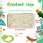A&E CAGE COMPANY A&E Happy Beaks 14"x24" Rectangle Woven Natural Seagrass Vine Mat
