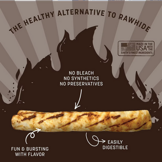 EARTH ANIMAL EARTH ANIMAL NO-HIDE FROM THE GRILL Barbeque Collection Smoked Chicken & Turkey Roll Large 11"