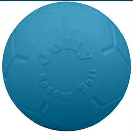 Jolly Pets Large Soccer Ball Floating-Bouncing Dog Toy, 8" Ocean Blue Color
