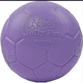 Jolly Pets Large Soccer Ball Floating-Bouncing Dog Toy, 8" Light Purple Color Grape Scent