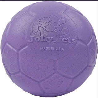 Jolly Pets Large Soccer Ball Floating-Bouncing Dog Toy, 8" Light Purple Color Grape Scent