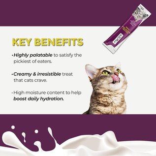 FUSSIE CAT Fussie Cat Super Premium Chicken in Goat Milk Puree, lickable cat Treats, 0.5oz Pouch Pack of 4
