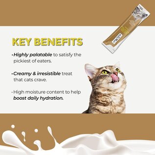 FUSSIE CAT Fussie Cat Super Premium Chicken with Beef in Goat Milk Puree, lickable cat Treats, 0.5oz Pouch Pack of 4