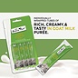 FUSSIE CAT Fussie Cat Super Premium Chicken with Duck in Goat Milk Puree, lickable cat Treats, 0.5oz Pouch Pack of 4