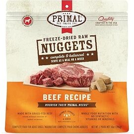 PRIMAL Primal Freeze Dried Raw Dog Food Nuggets, Beef, Complete & Balanced Meal Premium,  Grain Free, High Protein, 14 oz