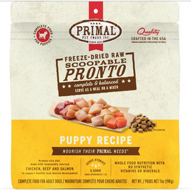 PRIMAL Primal Freeze Dried Raw Dog Food Pronto, Puppy Chicken, Complete & Balanced Meal Premium,  Grain Free, High Protein, 7 oz