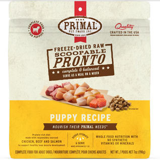 PRIMAL Primal Freeze Dried Raw Dog Food Pronto, Puppy Chicken, Complete & Balanced Meal Premium,  Grain Free, High Protein, 7 oz