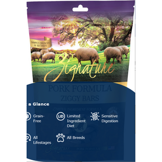 Zignature ZIGNATURE DOG ZIGGY BAR GRAIN FREE PORK FORMULA 12OZ