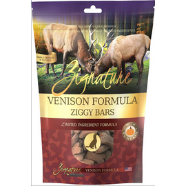 Zignature Venison Formula Ziggy Bars Biscuit Dog Treats, 12-oz bag