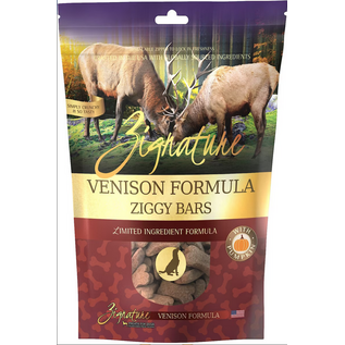Zignature Venison Formula Ziggy Bars Biscuit Dog Treats, 12-oz bag