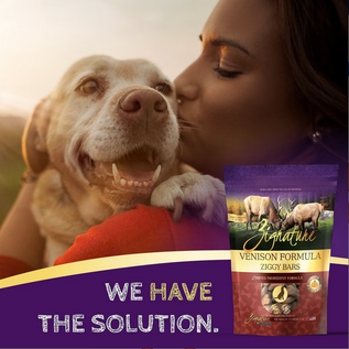Zignature Zignature Venison Formula Ziggy Bars Biscuit Dog Treats, 12-oz bag