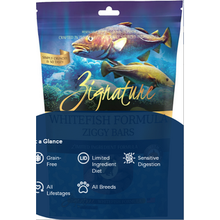ZIGNATURE DOG ZIGGY BAR GRAIN FREE WHITEFISH FORMULA 12OZ