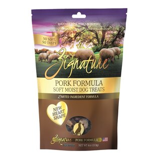 ZIGNATURE DOG SOFT MOIST TREATS GRAIN FREE PORK 4OZ