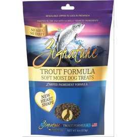 Zignature ZIGNATURE DOG SOFT MOIST TREATS GRAIN FREE TROUT 4OZ