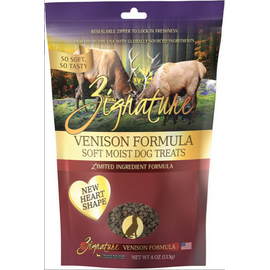 Zignature ZIGNATURE DOG SOFT MOIST TREATS GRAIN FREE VENISON 4OZ