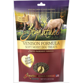 Zignature ZIGNATURE DOG SOFT MOIST TREATS GRAIN FREE VENISON 4OZ