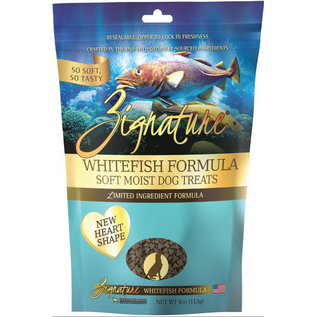 Zignature ZIGNATURE DOG SOFT MOIST TREATS GRAIN FREE WHITEFISH 4OZ
