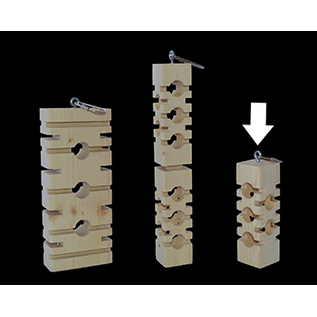 SUPER BIRD CREATIONS Super Bird Parrot's Choice Foraging Block Small  4-5/8" x 1.5" x 1.5"