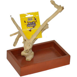 A&E CAGE COMPANY A & E  X-Small Java Wood Table Top Play Stand 8"x5"x11"
