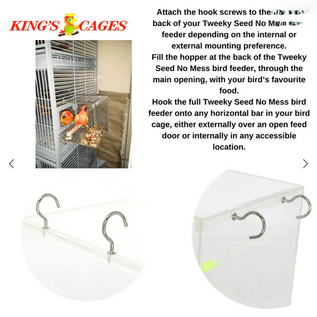 KING'S CAGES Kings Cages Small Tweeky Clean Tidy Bird Feeder