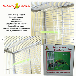 KING'S CAGES Kings Cages Large Tweeky Clean Tidy Bird Feeder