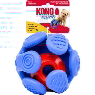 KONG KONG Rewards Wrapz Treat Dispensing Dog Toy, Blue Red, Medium/Large