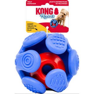 KONG KONG Rewards Wrapz Treat Dispensing Dog Toy, Blue Red, Medium/Large