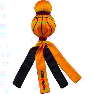 KONG KONG Wubba Sport Basketball Squeaky Plush Dog Toy, Orange, Large