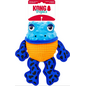 KONG KONG Tropics Rattlez Frog Tough Squeaky Plush Dog Toy, Blue, Medium/Large