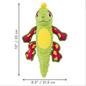 KONG KONG Tropics Rattlez Iguana Tough Squeaky Plush Dog Toy, Green, Medium/Large