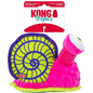 KONG KONG Tropics Rattlez Snail Tough Squeaky Plush Dog Toy, Medium/Large