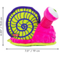 KONG KONG Tropics Rattlez Snail Tough Squeaky Plush Dog Toy, Medium/Large