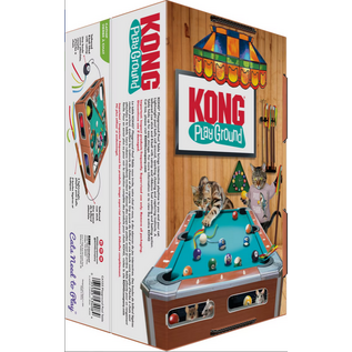 KONG KONG Playground Pool Table Game & Puzzle Cat Toy with Catnip, Multicolor