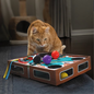 KONG KONG Playground Pool Table Game & Puzzle Cat Toy with Catnip, Multicolor