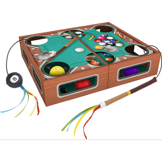 KONG KONG Playground Pool Table Game & Puzzle Cat Toy with Catnip, Multicolor