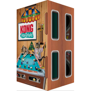 KONG KONG Playground Pool Table Game & Puzzle Cat Toy with Catnip, Multicolor